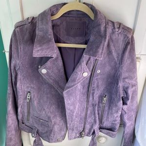 BLANK NYC Purple Suede Motorcyle Jacket WORN ONCE
